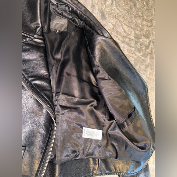 Dynamite Vegan Leather Motorcycle Jacket - Picture 2 of 3